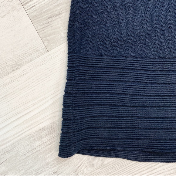 CAbi Navy A-line Textured Knit Skirt - Picture 3 of 7